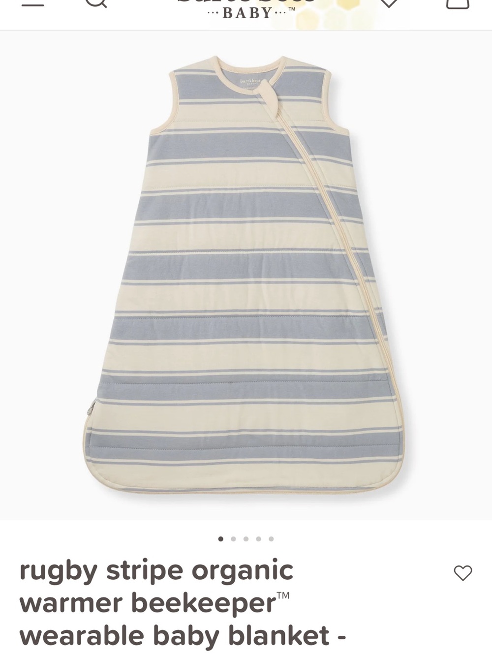 Burt’s Bees Quilted Sleep Sack Wearable Blanket